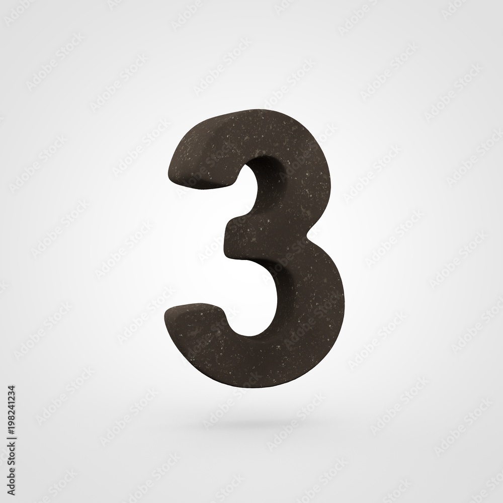 Soil number 3 isolated on white background. Soil number 3 isolated on white background.