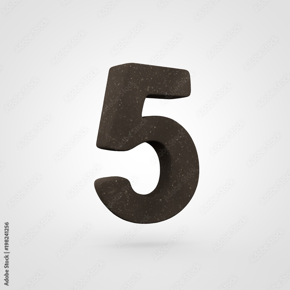 Soil number 5 isolated on white background. Soil number 5 isolated on white background.