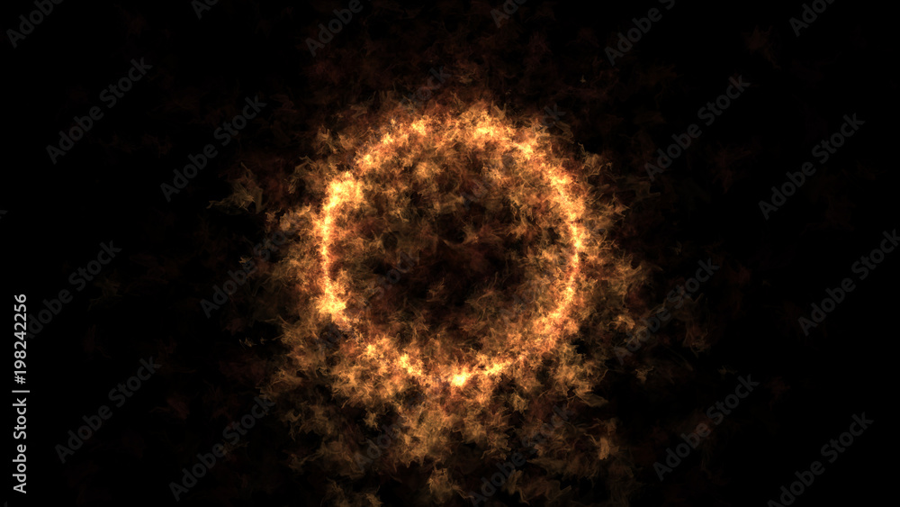 Fototapeta premium fire circle background