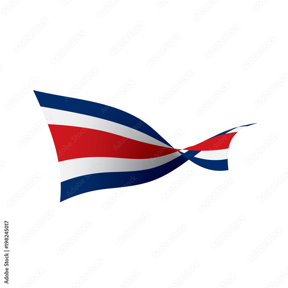 Obraz premium Costa Rica flag, vector illustration