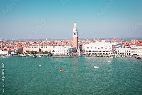 Panoramic view of Saint Mark's square in Venice, Italy. © meteoritka