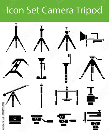 Icon Set Camera Tripod