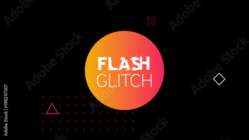 Modern Ombre Glitch Title
