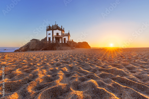 Sandy beach in Miramar, Porto, Portugal