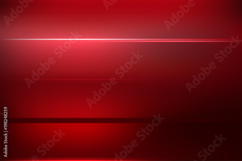 Vector illustration of abstract red background with blurred light lines.