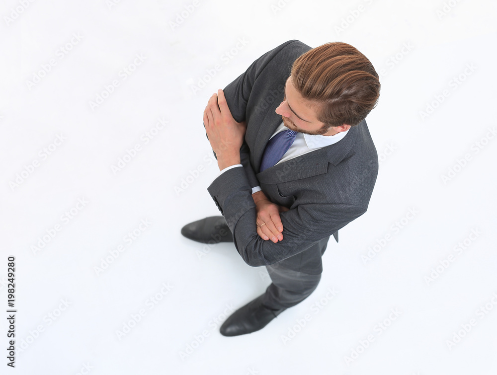view from the top. modern businessman .isolated view from the top. modern businessman .isolated