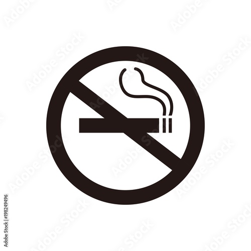 Vector illustration. No smoking sign on white background