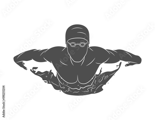 Swimmer Butterfly silhouette