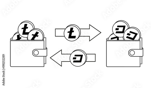 exchange between litecoin and dash in the wallet