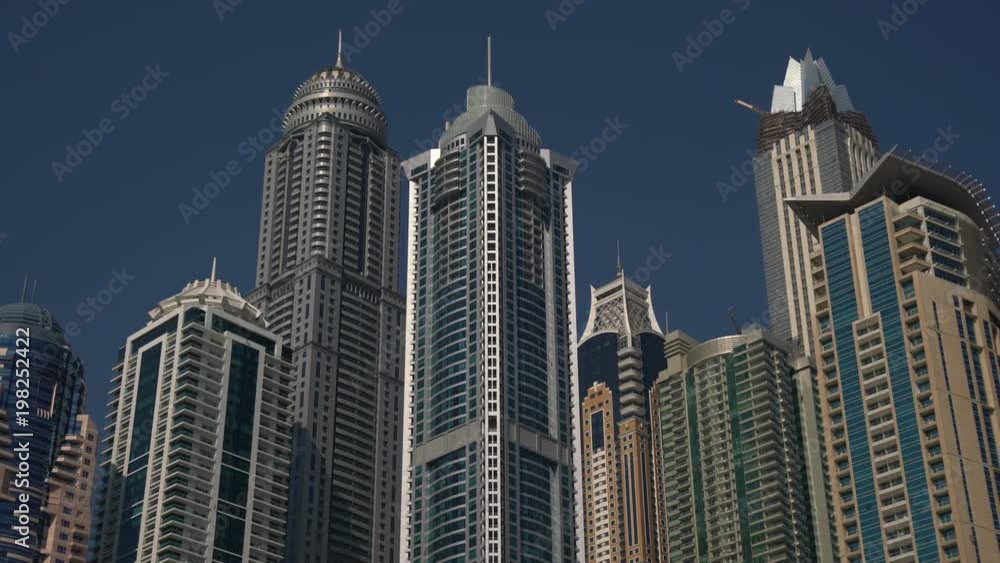 Skyscrapers from Dubai Marina Skyscrapers from Dubai Marina