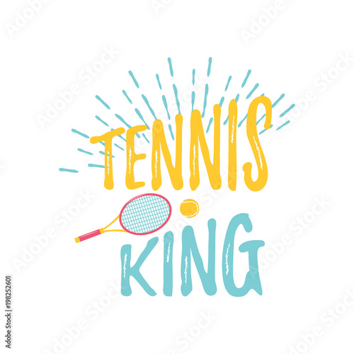 Bright tennis design. Logo icon design.Print badge