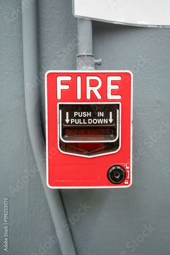 push in pull down switch fire photo