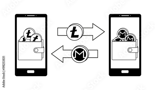 exchange between litecoin and monero in the phone