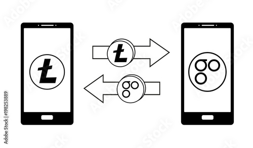 exchange between litecoin and omisego in the phone photo