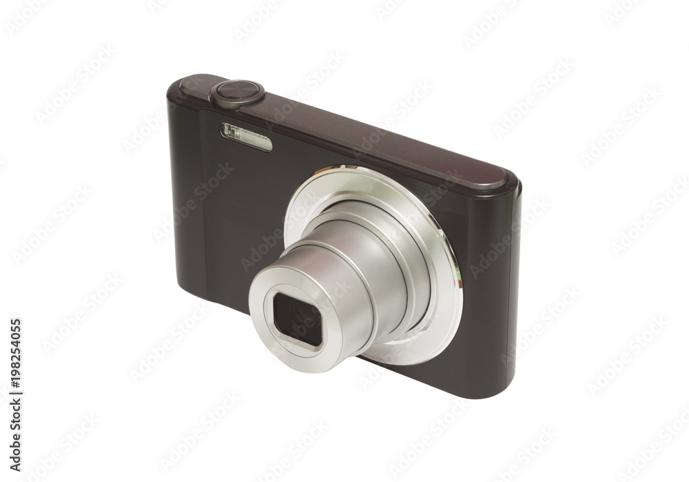 compact digital photo camera isolated on white background compact digital photo camera isolated on white background