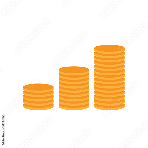 stack of gold coins- vector illustration