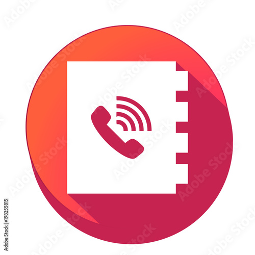 ikona z długim cieniem na tle okręgu