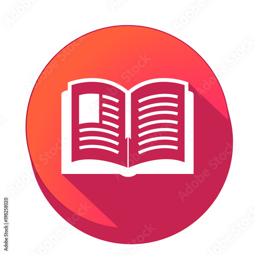 ikona z długim cieniem na tle okręgu