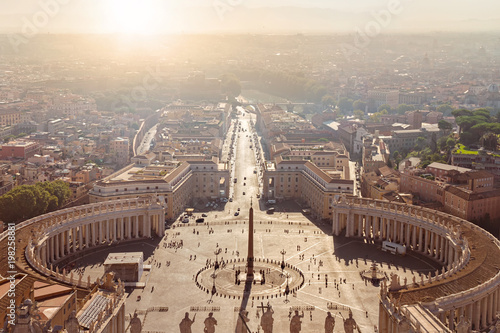 panorama of the square in the Vatican from above
