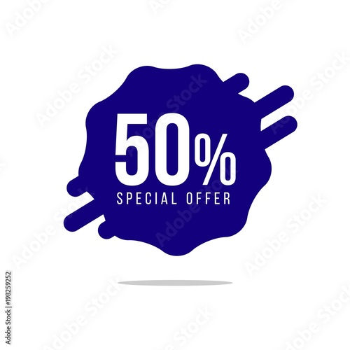 50% Special Offer Vector Template Design