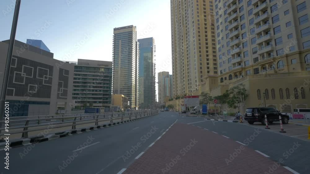Street in Dubai Marina Street in Dubai Marina