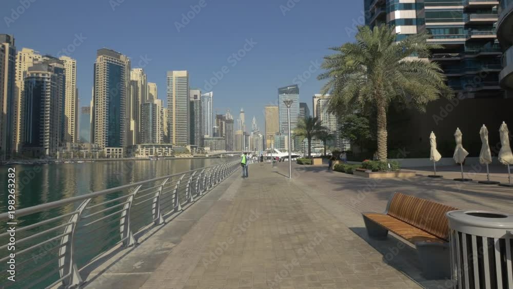 The waterfront in Dubai Marina The waterfront in Dubai Marina