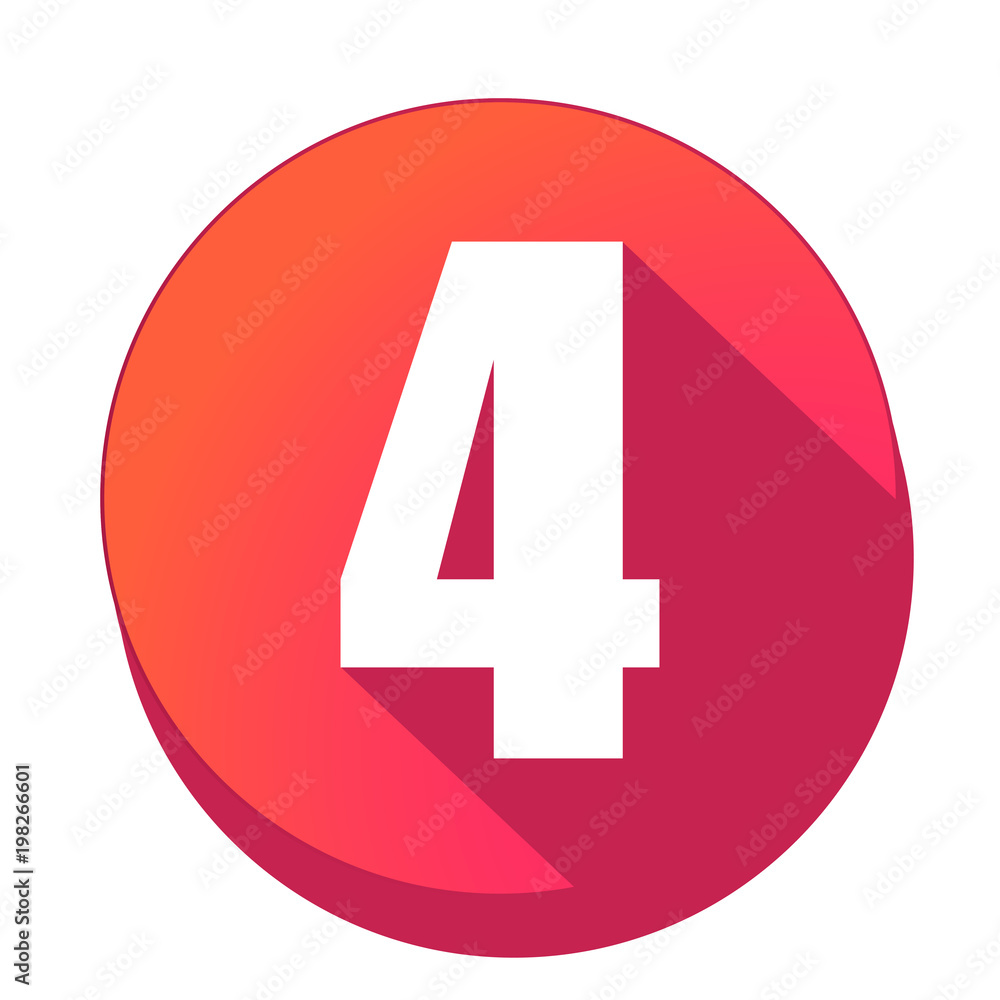 Obraz premium ikona z długim cieniem na tle okręgu