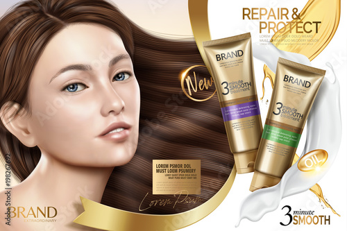 Hair smooth treatment ad