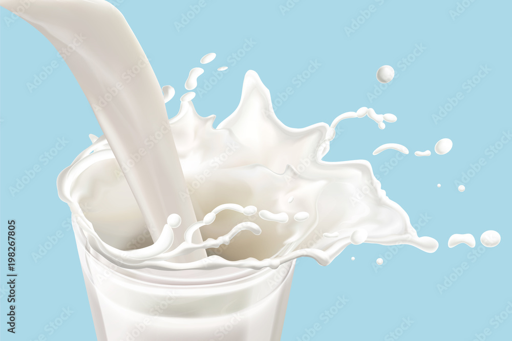 Milk splashing effect Milk splashing effect