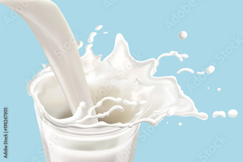 Milk splashing effect