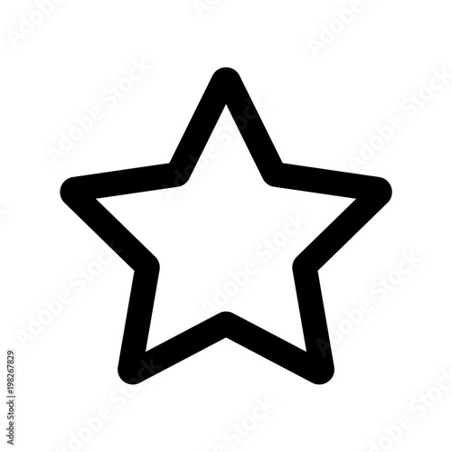 star icon outline vector