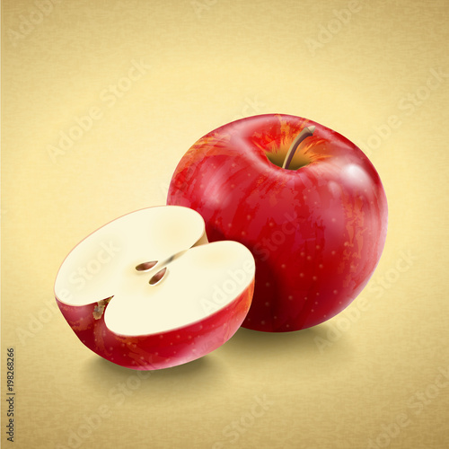 Fresh and delicious apple