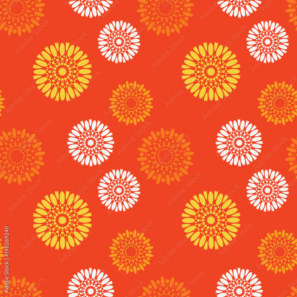 Universal flowers seamless pattern. Suitable for screen, print and other media. Universal flowers seamless pattern. Suitable for screen, print and other media.