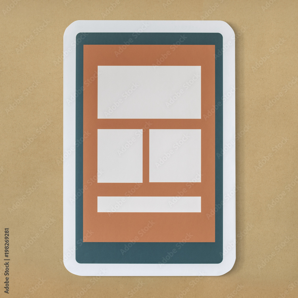 Fototapeta premium Mobile application technology icon graphic