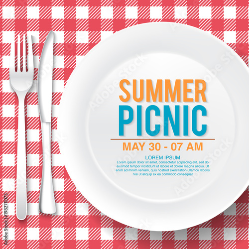 
vector summer picnic design

