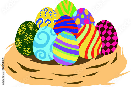 Easter Egg collection with bird's nest 5