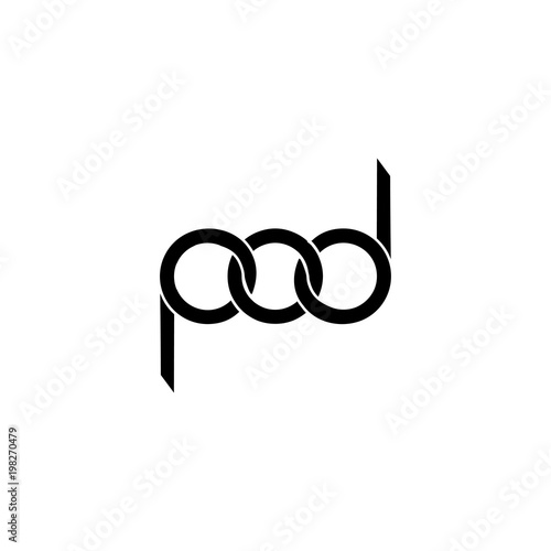 letter pod logo vector