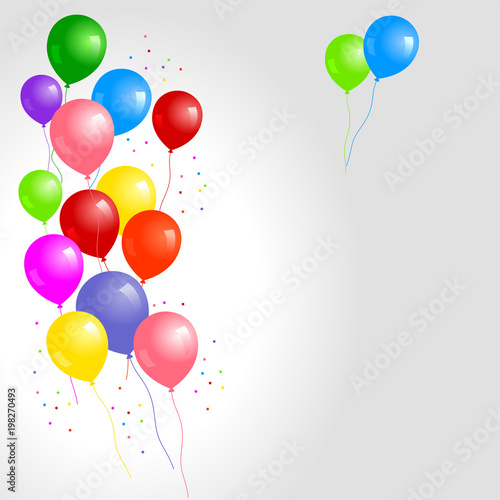 background with multicolored balloons. vector illustration.