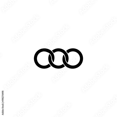 triple circle in a row logo vector