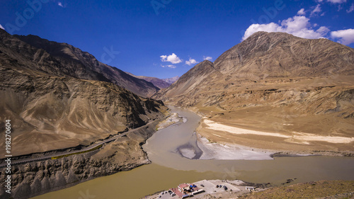 Mountain scenery near himalaya at sham valley ladakh India. © Jemang