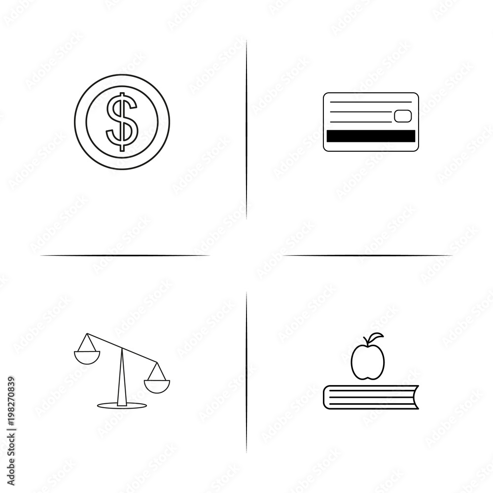 Banking, Finance And Money simple linear icons set. Outlined vector icons Banking, Finance And Money simple linear icons set. Outlined vector icons