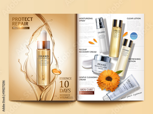 Cosmetic magazine template
