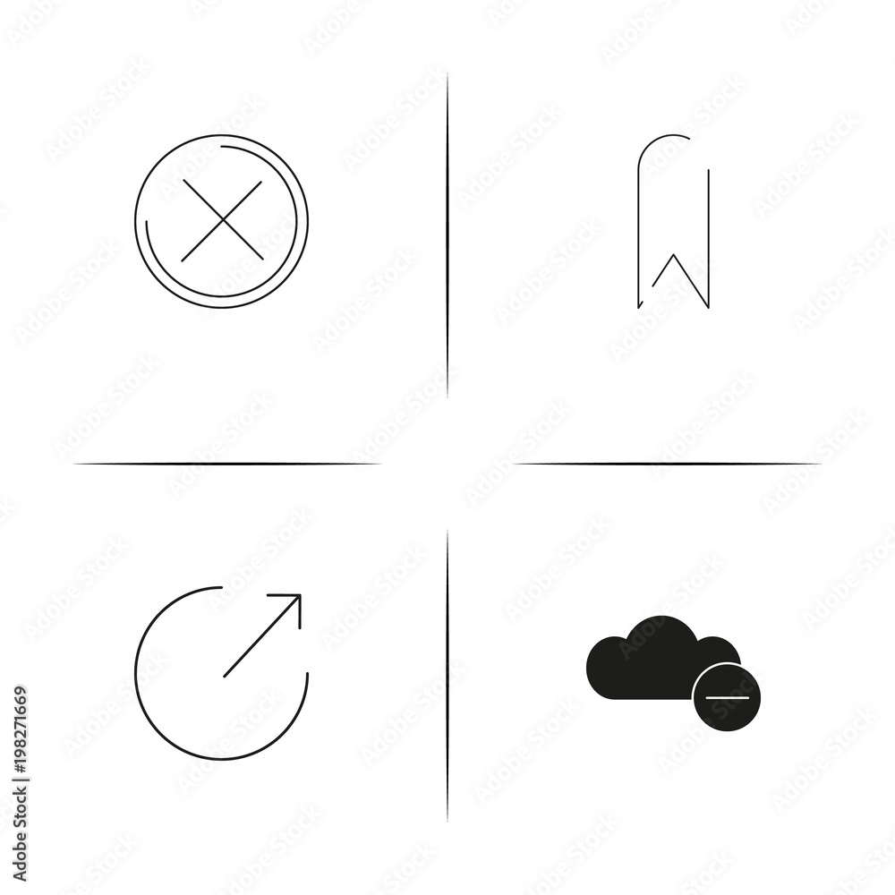 Interface simple linear icons set. Outlined vector icons Interface simple linear icons set. Outlined vector icons