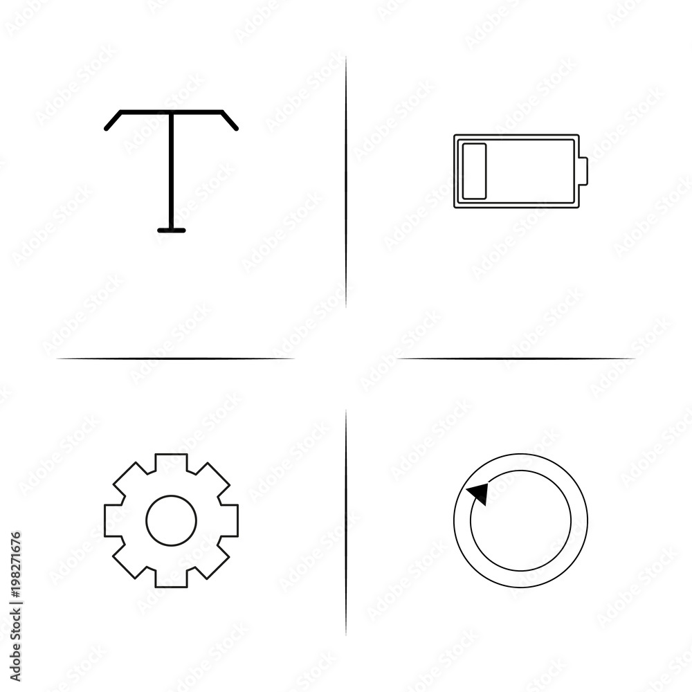 Interface simple linear icons set. Outlined vector icons Interface simple linear icons set. Outlined vector icons