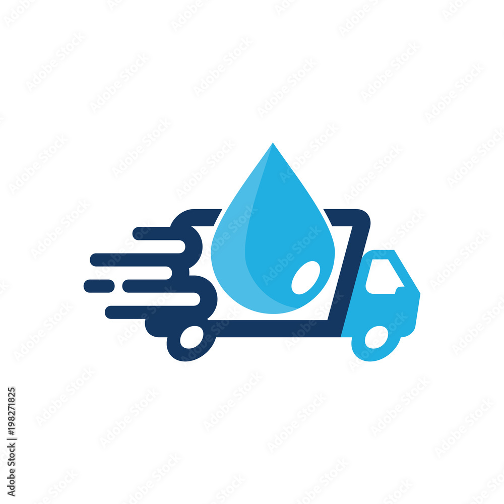 Water Delivery Logo Icon Design Stock Vector Adobe Stock