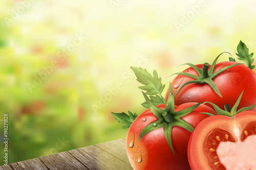Refreshing tomatoes elements