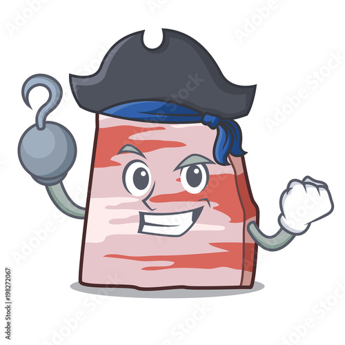 Pirate pork lard character cartoon