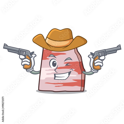 Cowboy pork lard character cartoon