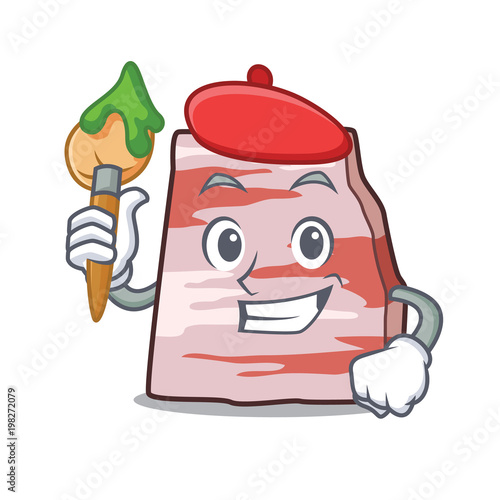 Artist pork lard character cartoon