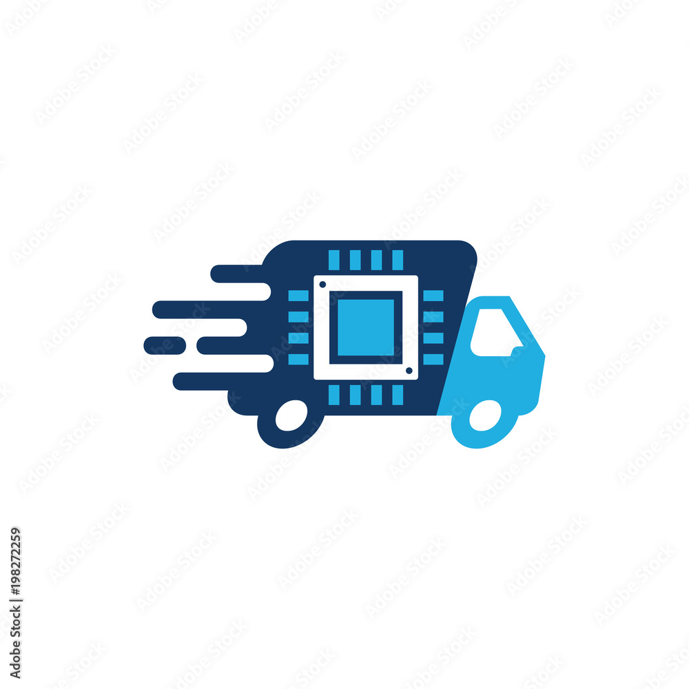 Chip Delivery Logo Icon Design Chip Delivery Logo Icon Design